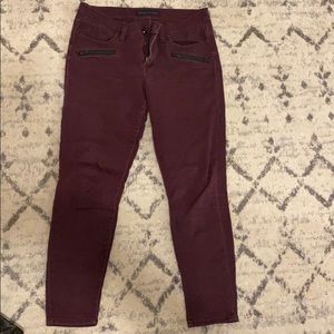 Burgundy jeans